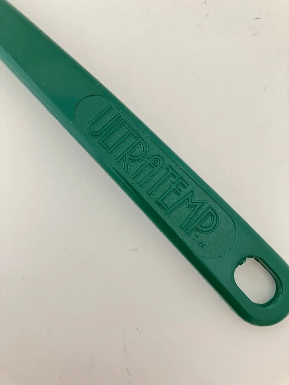 Ultratemp Slotted Serving Spoon Green Plastic Heat Resistant Made USA Vintage